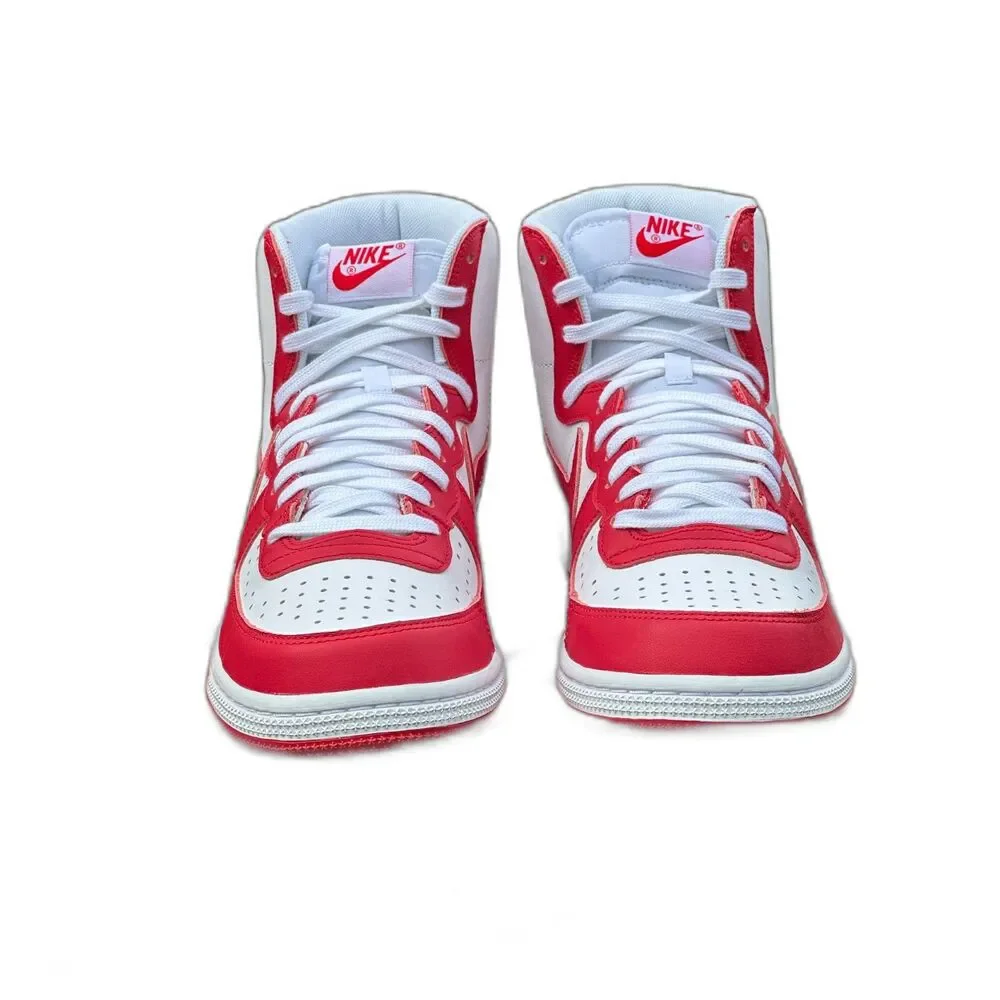 Nike Men's Red and White High-Top Athletic Shoes